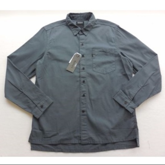 New Levi's Line 8 Dark Gray Casual Button Up Shirt - Picture 2 of 4